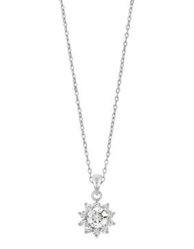 Lykka Casuals blomhalsband silver
