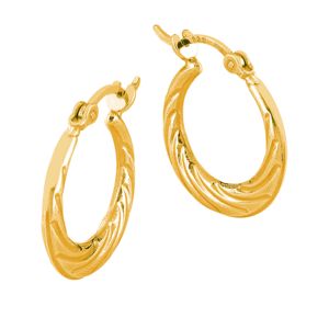 Lykka Casuals guldpläterad chunky twisted silverhoops  main product photo
