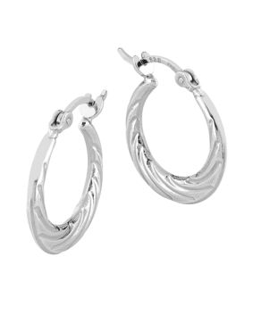 Lykka Casuals chunky twisted silverhoops