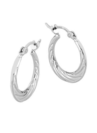 Lykka Casuals chunky twisted silverhoops