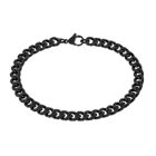 Lykka Strong stål pansararmband 6 mm mattsvart 21 cm