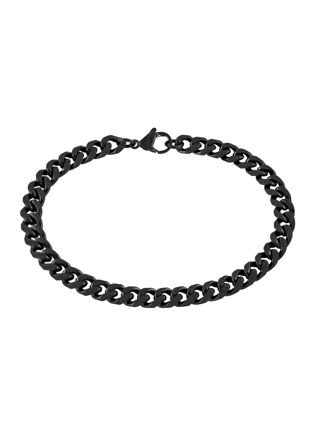 Lykka Strong stål pansararmband 6 mm mattsvart