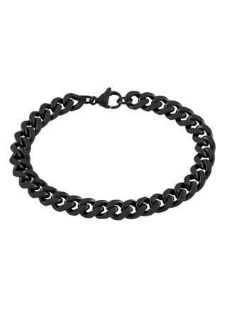 Lykka Strong stål pansararmband 8 mm mattsvart