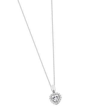 Lykka Hearts halo hjärthalsband silver 42+3 cm