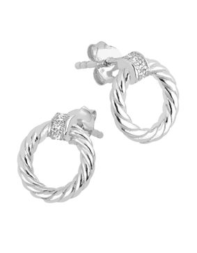 Lykka Casuals twisted runda silverörhängen