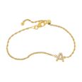 Lykka Symbols guldpläterat bokstavsarmband silver