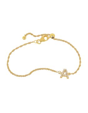 Lykka Symbols guldpläterat bokstavsarmband silver