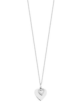 Lykken Hearts Två hjärtan silverhalsband 45cm