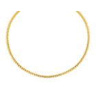 Lykka Casuals guldpläterat silver kultrådhalsband 4mm 42 + 3 cm