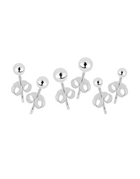 Lykken Casuals 3 par kulorhangeset i silver