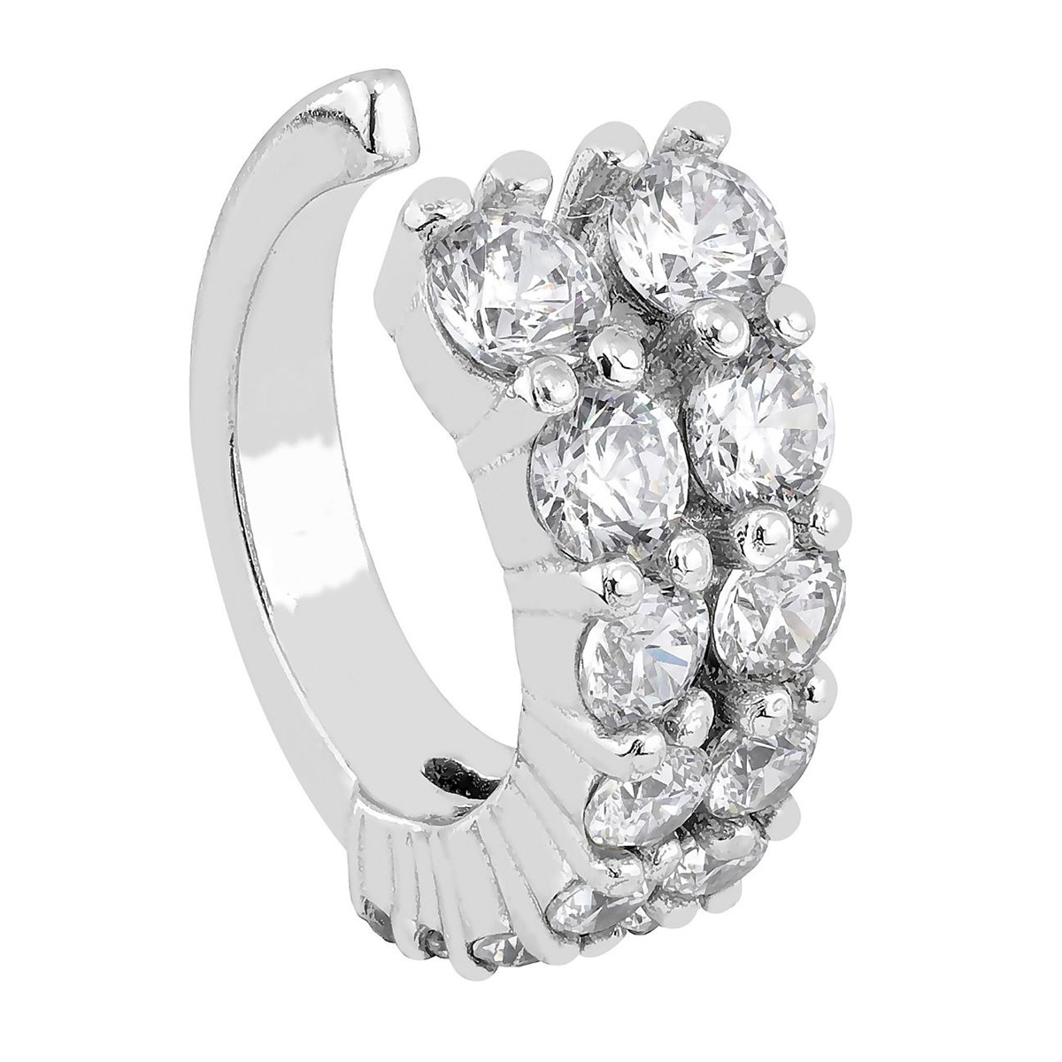 Lykka Casuals Double ear cuff örhänge med zirkoniastenar 