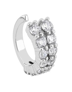 Lykka Casuals Double ear cuff örhänge med zirkoniastenar