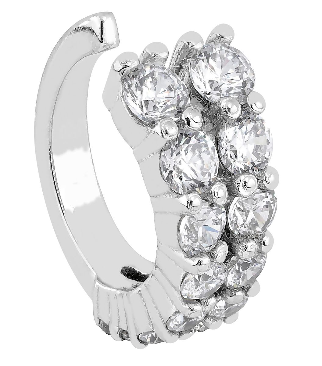 Lykka Casuals Double ear cuff örhänge med zirkoniastenar 