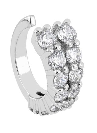 Lykka Casuals Double ear cuff örhänge med zirkoniastenar