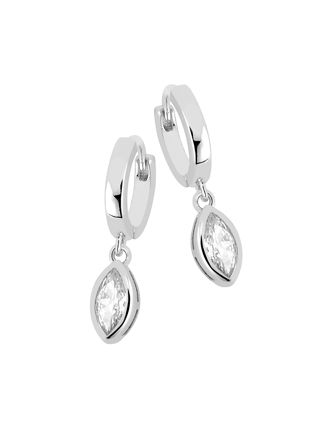 Lykka Casuals långa navette silverörhängen