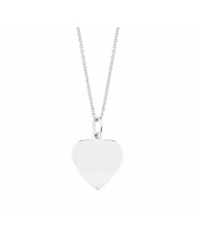 Lykka Hearts silverhalsband med graverbart hjärta