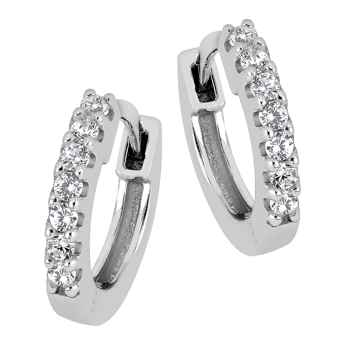 Lykka Casuals zirkonia örhängen silver 13 mm