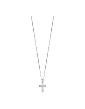 Lykken Crosses silverfärgat korshalsband 11,3 mm