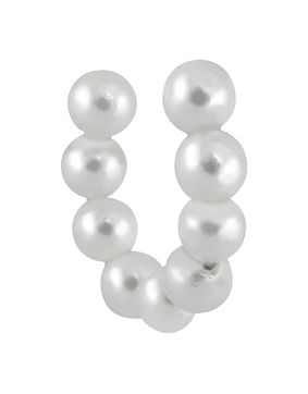 Lykken Casuals silverfärgade pärl earcuff-örhängen