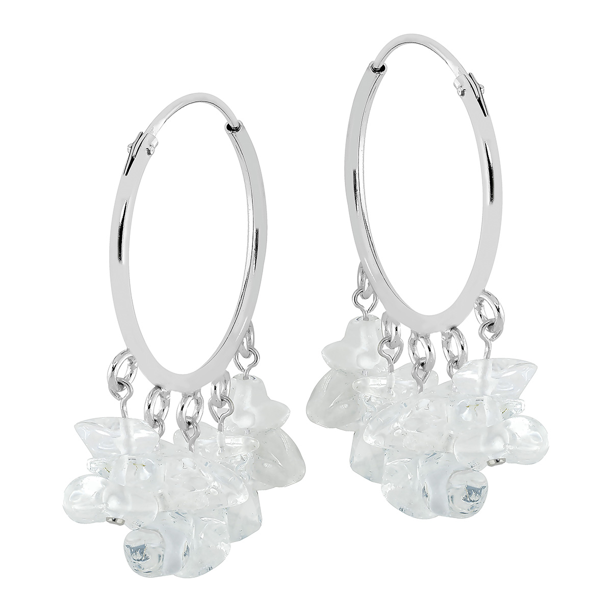 Lykken Casuals blå topas silverörhängen