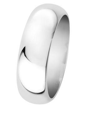 Lykka Casuals slät silverring 7 mm