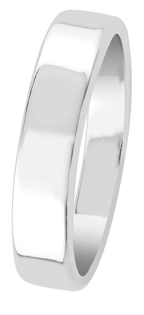 Lykka Casuals slät silverring flack 5 mm