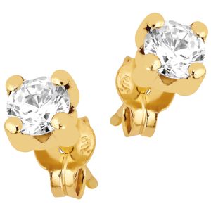 Lykka Casuals gulguld enstens örhängen 4-klo 4 mm main product photo