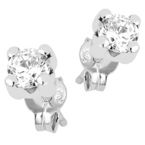 Lykka Casuals vitguld enstens örhängen 4-klo 4 mm main product photo