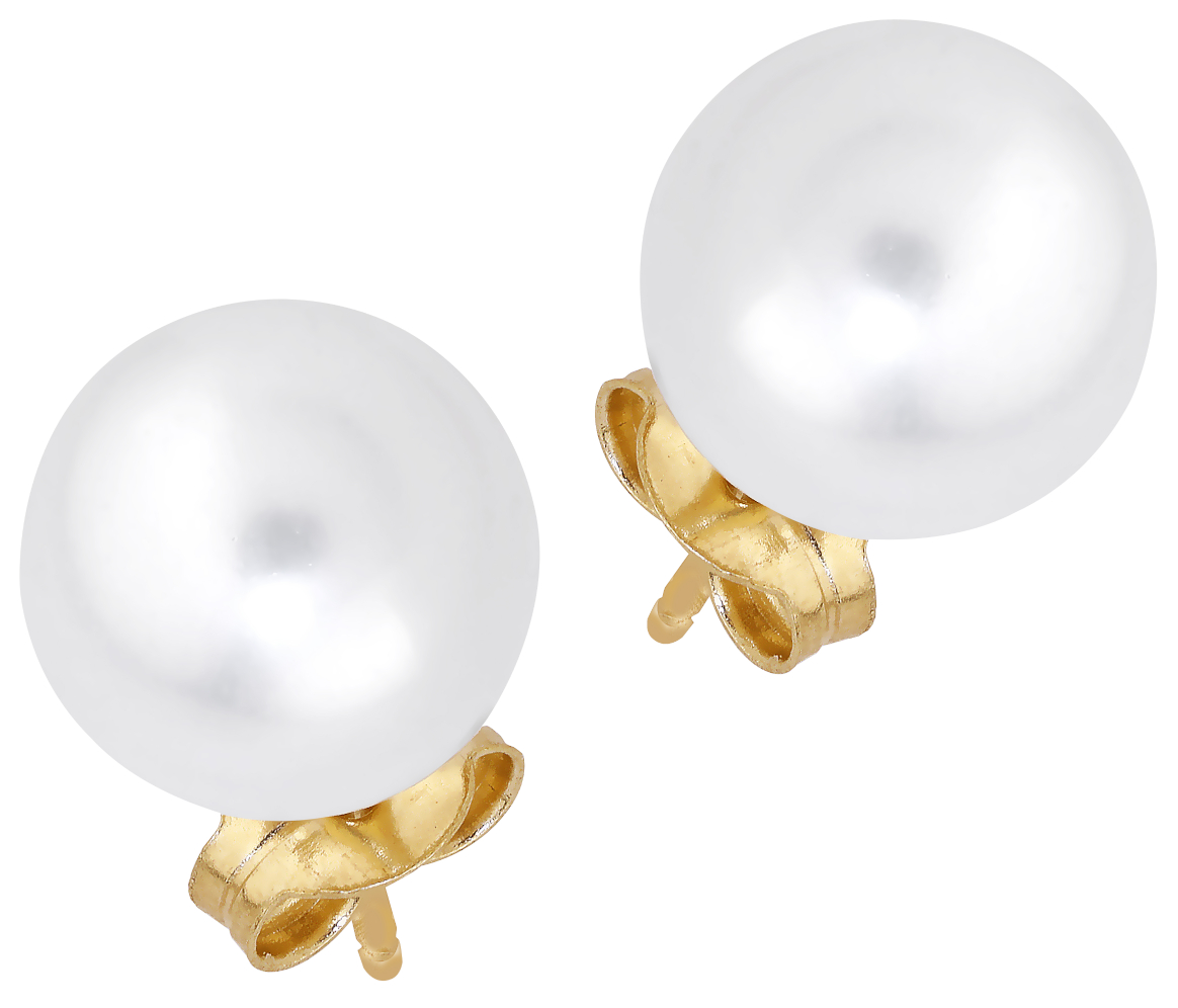 Lykka Pearls guld pärlörhängen i 9K guld 8,5 mm