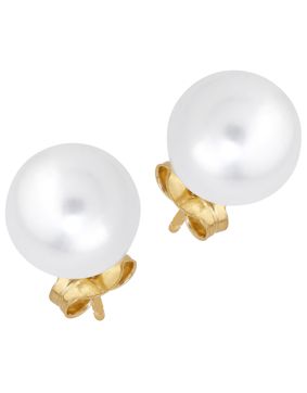 Lykken Pearls guld pärlörhängen i 9K guld 8,5 mm