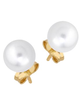 Lykken Pearls guld pärlörhängen i 9K guld 6,5 mm