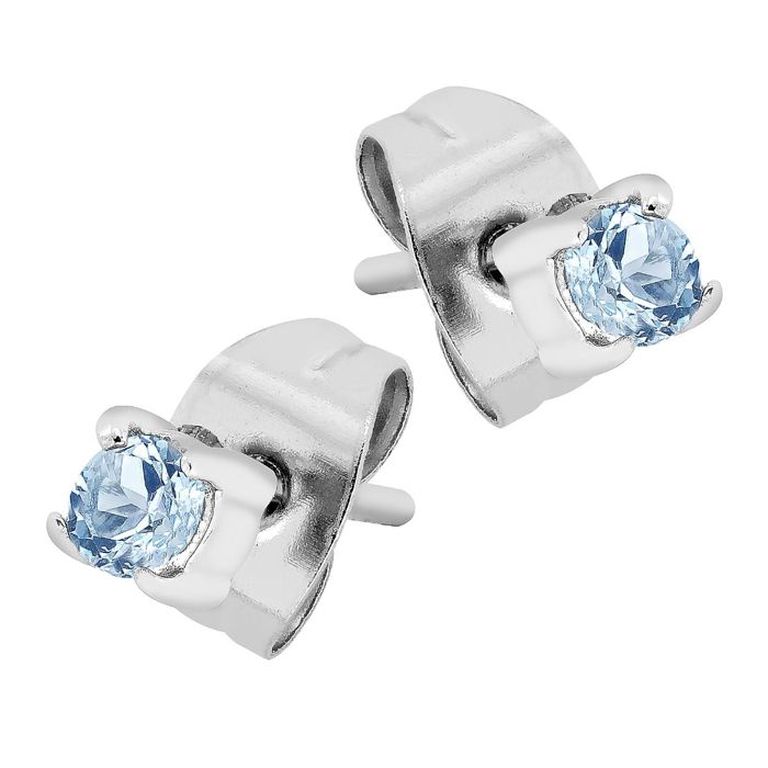 Lykka Strong akvamarin stål stiftörhängen main product photo