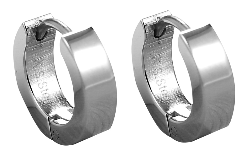 Lykka Strong huggie stålörhängen 