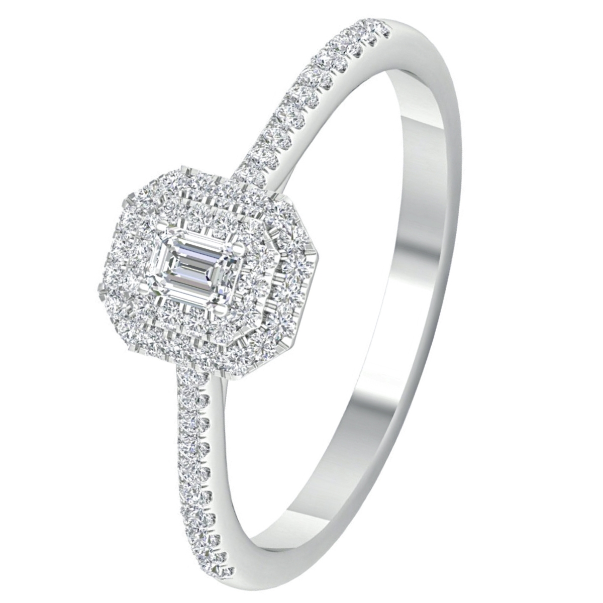 Lykka Elegance halo cathedral diamantring 0,33 ct