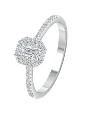 Lykken Elegance halo cathedral diamantring 0,33 ct