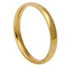 Lykka Strong guldfärgad halvrund slät stålring 2,5 mm-52