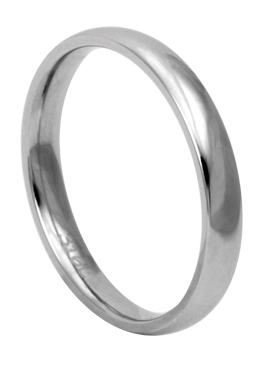Lykka Strong slät halvrund stålring 2,5 mm 