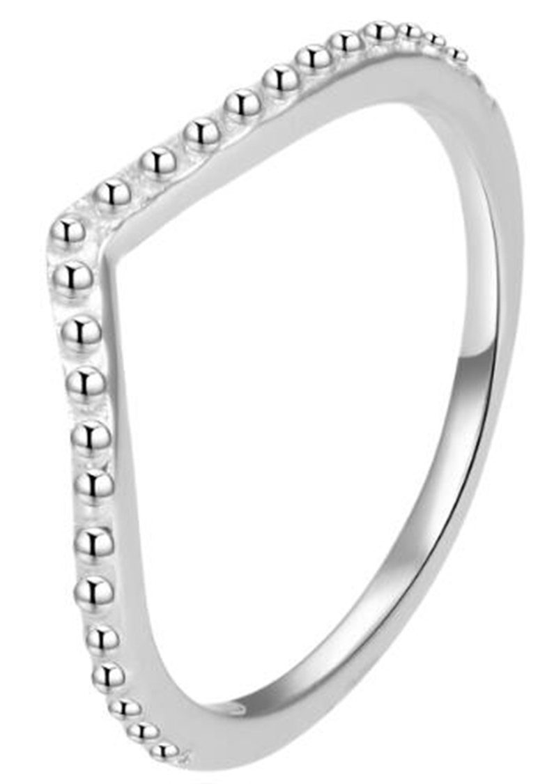 Lykka Casuals chevron wishbone silverring