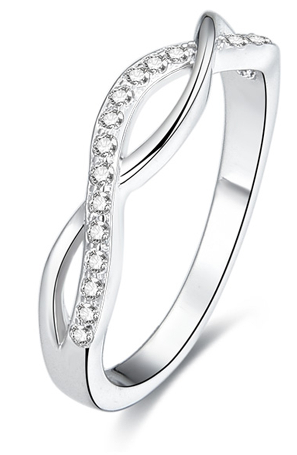 Lykka Casuals våg silverring