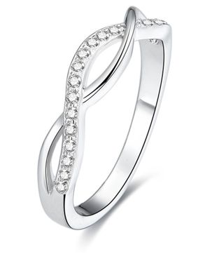 Lykka Casuals våg silverring