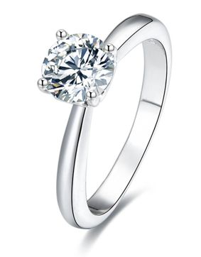 Lykka Casuals silverring solitär