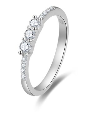 Lykka Casuals flerstens silverring