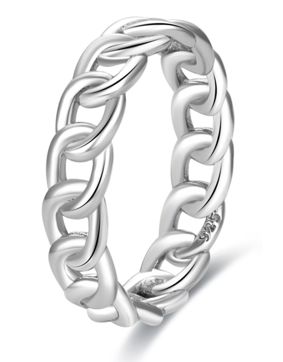 Lykka Casuals pansar silverring 5 mm