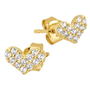 Lykka Hearts hjärtörhängen i guld main product photo