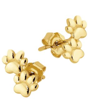 Lykka Symbols blankpolerade tass örhängen i guld