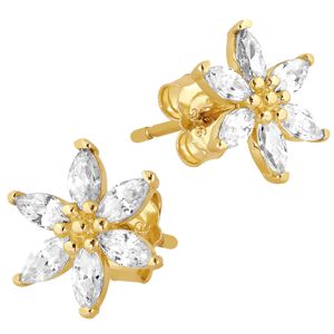 Lykka Symbols marquise blomörhängen i guld main product photo