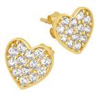 Lykka Hearts hjärtörhängen i guld med paveinfattning