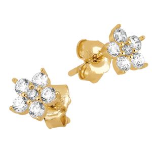 Lykka Symbols stjärnörhängen i guld med kubiska zirkonia main product photo