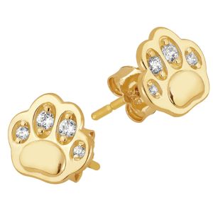 Lykka Symbols tass örhängen i guld med zirkonia stenar main product photo