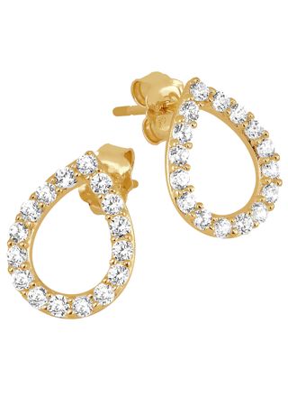 Lykka Casuals droppformade stift örhängen i guld